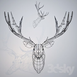 Other decorative objects - Deer Head with wires 