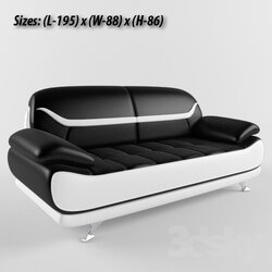 Sofa - Sofa _Bentley Modern Black and White_ 