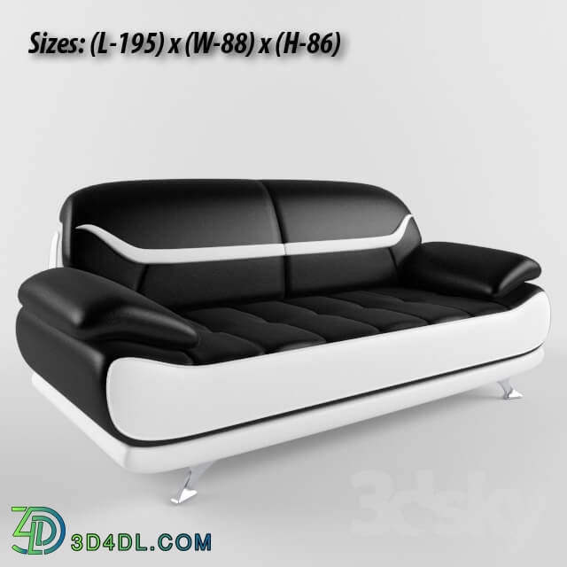 Sofa - Sofa _Bentley Modern Black and White_