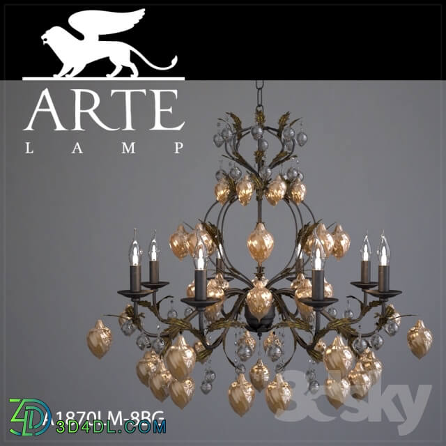 Ceiling light - Chandelier ArteLamp A1870LM-8BG