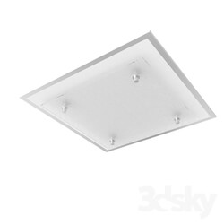 Spot light - 94446 LED light fitting current-ceiling. PRIOLA_ 9_7W _LED__ 280X280_ steel_ white _ structural glass 