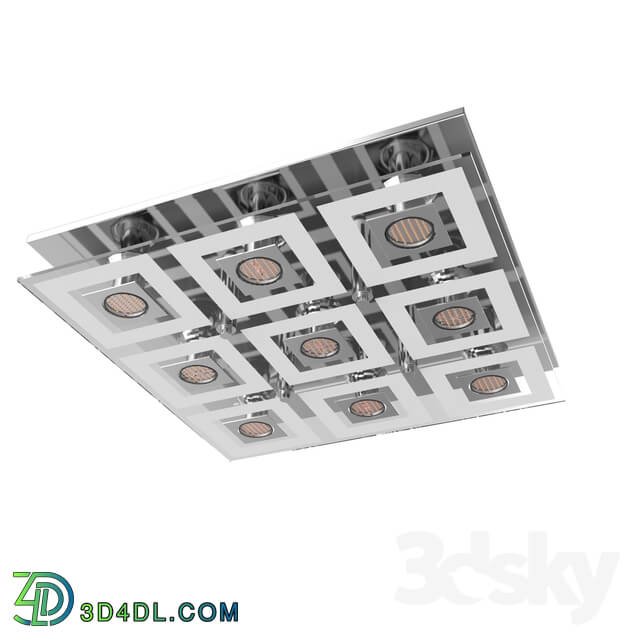 Ceiling light - 92877 LED chandelier CABO_ 9X3W _GU10__ 470H470_ chrome _ glass