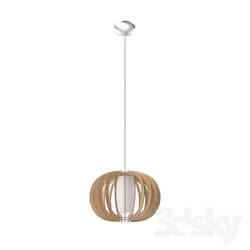 Ceiling light - 95598 Suspension STELLATO 1_ 1X60W _E27__ d _ 400_ wood _ nickel 