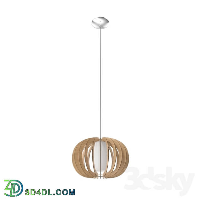 Ceiling light - 95598 Suspension STELLATO 1_ 1X60W _E27__ d _ 400_ wood _ nickel