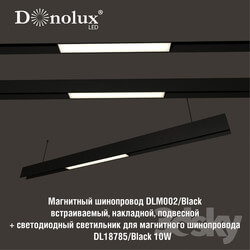Technical lighting - Luminaire for magnetic busbar trunking DL18785_Black 10W 