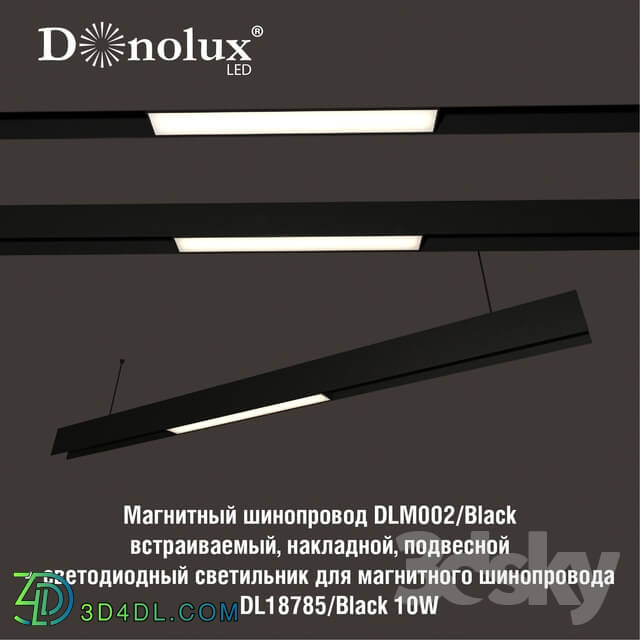 Technical lighting - Luminaire for magnetic busbar trunking DL18785_Black 10W