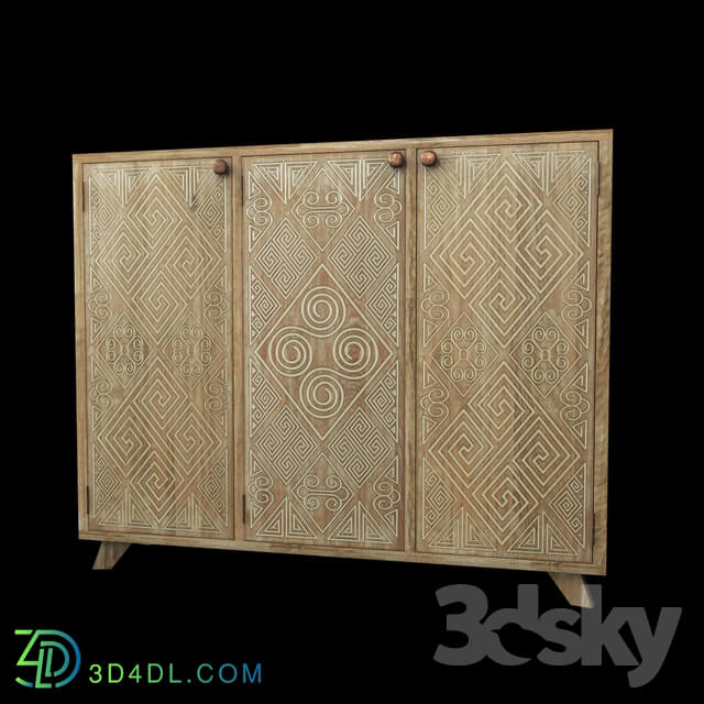 Sideboard _ Chest of drawer - Stand Papua Ternary Oak