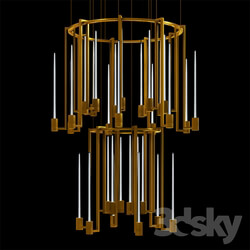Ceiling light - Kalì Chandelier 2 Rings by paolocastelli 