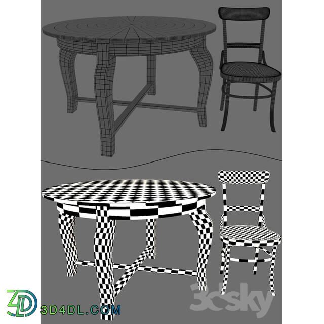 Table _ Chair - Viennese table and chairs