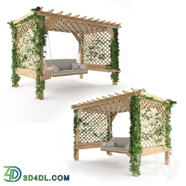 Other architectural elements - Wooden garden swing