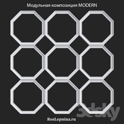 Decorative plaster - OM Modular composition MODERN by RosLepnina 