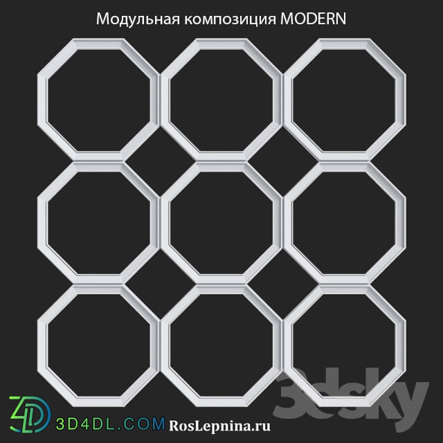 Decorative plaster - OM Modular composition MODERN by RosLepnina