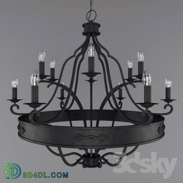 Ceiling light - wrought-iron chandelier _ wrought iron chandelier