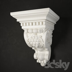 Decorative plaster - Bracket with grapes 