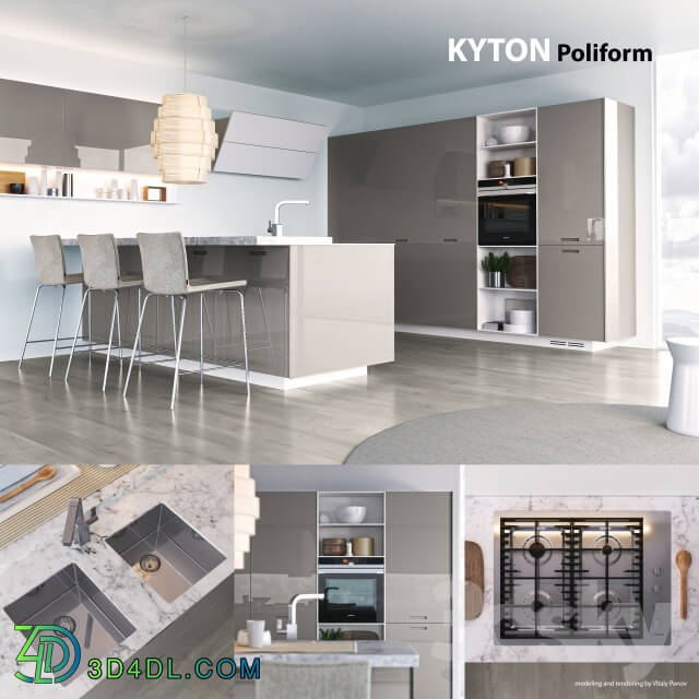 Kitchen - Kitchen Poliform Varenna Kyton 2 _vray_ corona_