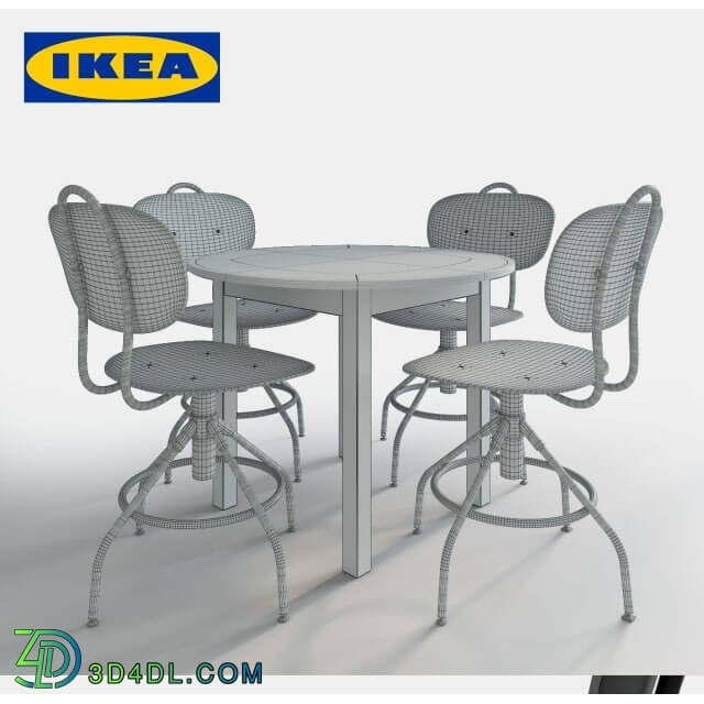 Table _ Chair - Ikea Bjursnas table and Kullaberg swivel chair