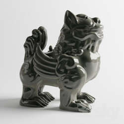 Sculpture - Figurine _quot_Fu Dogs_quot_ 