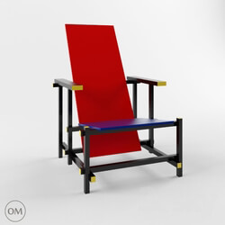 Chair - Red and Blue Cassina 