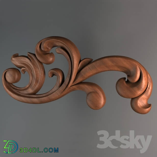 Decorative plaster - carved element 2