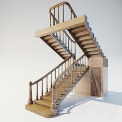 Staircase - wooden staircase 