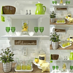 Food and drinks - A set of kitchen decor 