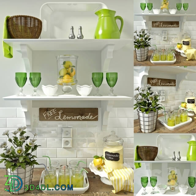 Food and drinks - A set of kitchen decor