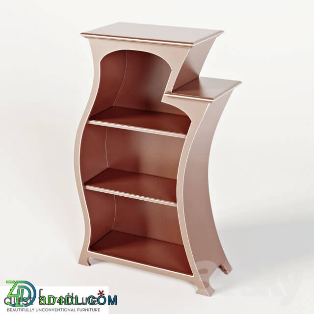 Wardrobe _ Display cabinets - Curved Stepped Bookcase