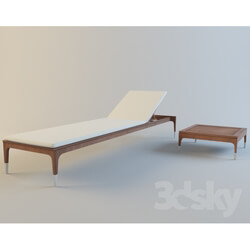 Other soft seating - Lounge with table Costa Rey T chaise longue-Smania 