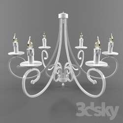 Ceiling light - Chandelier 6 candle_ white 