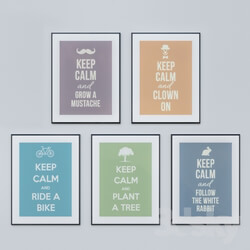 Frame - Set of posters to keep calm 