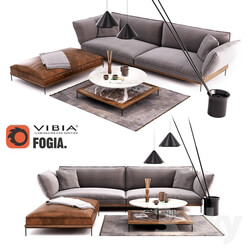 Sofa - Fogia Jord Sofa Set _ Vibia North Floor Lamp 