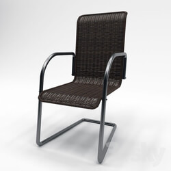 Chair - Garden chair with wicker seat 