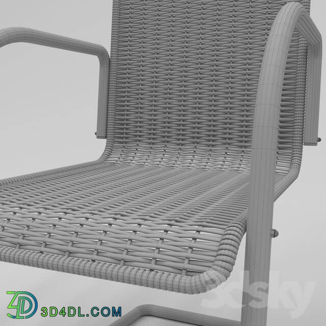 Chair - Garden chair with wicker seat