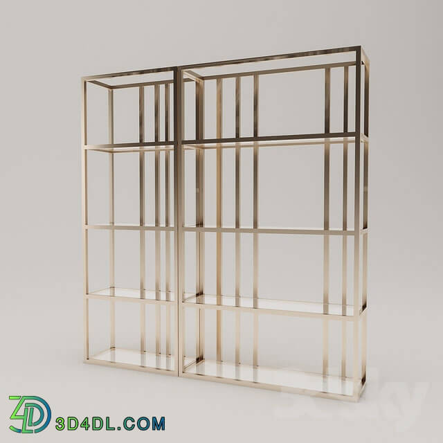 Wardrobe _ Display cabinets - Gold metal shelf