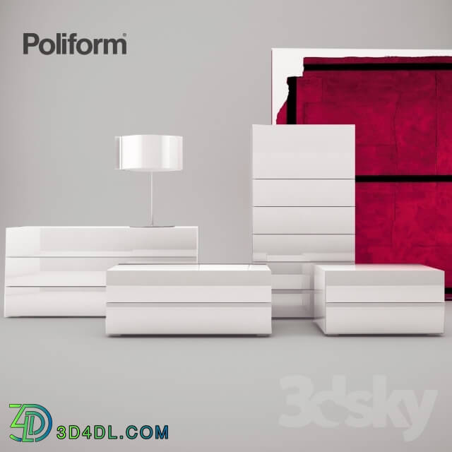 Sideboard _ Chest of drawer - Poliform Dream 684 night complements