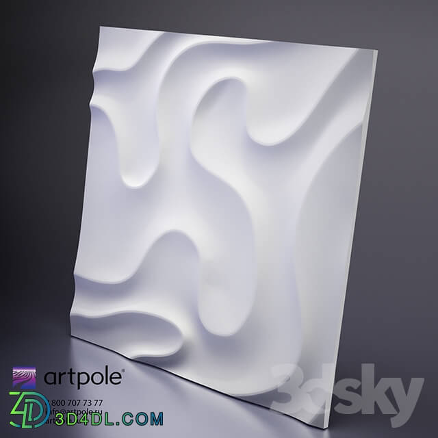 3D panel - Gypsum panel 3d Fog of Artpole