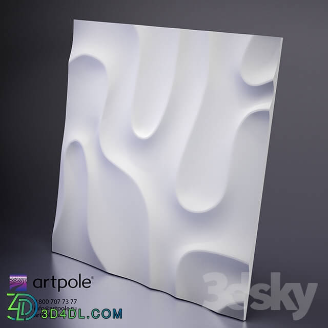 3D panel - Gypsum panel 3d Fog of Artpole