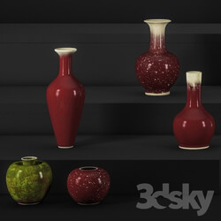 Vase - Qing Dynasty Porcelain bottle Combination 
