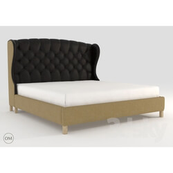 Bed - Meridian wing king size leather bed 5006K Glove 