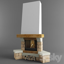 Fireplace - Corner natural fireplace Galaxie 