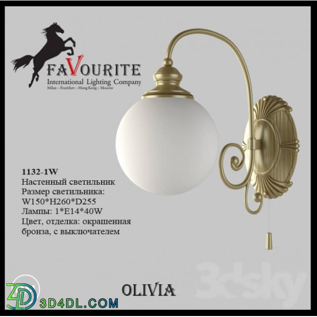 Wall light - Favourite 1132-1W Sconce