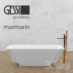 Bathtub - Gessi_Eleganza_and_Marmorin_Loren_Free_standing_bathtub 