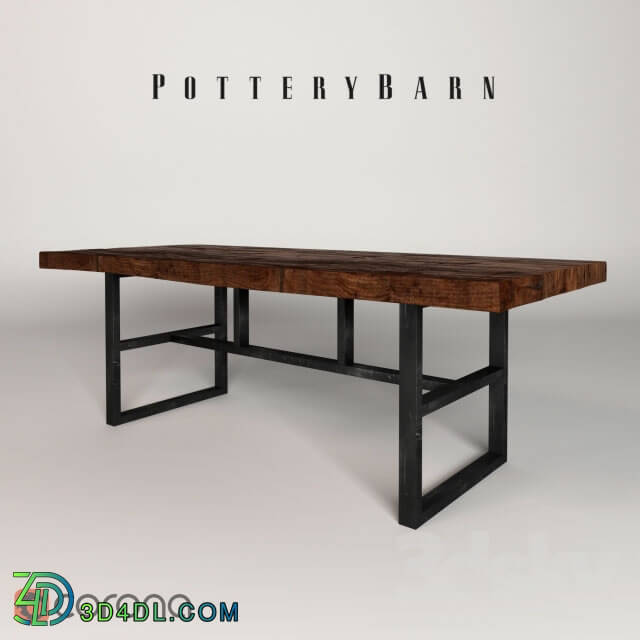 Table - GRIFFIN RECLAIMED WOOD FIXED DINING TABLE