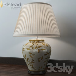 Table lamp - Elstead Lui Leaves Brown Gold Table Lamp 