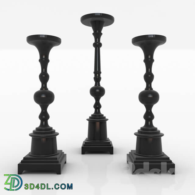 Other decorative objects - Candlestick Jack__39_s Candlestands _set of 3 pieces_