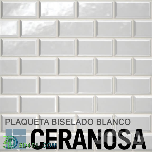 Tile - PLAQUETA BISELADO BLANCO