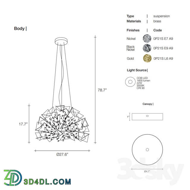 Ceiling light - Terzani Core