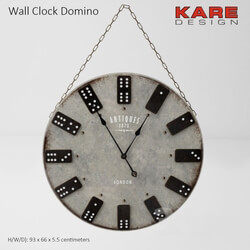 Other decorative objects - Wall Clock Domino 