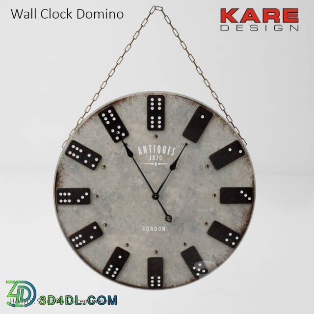 Other decorative objects - Wall Clock Domino