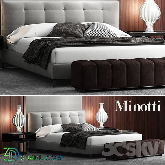 Bed - Bed minotti andersen bed QUILT